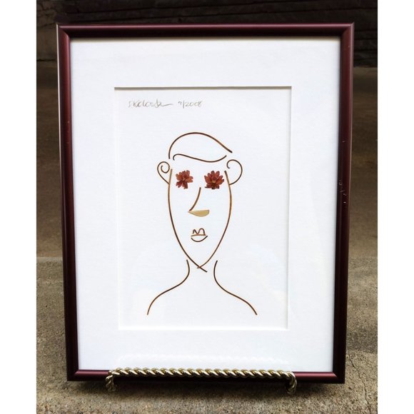 Natural Garden Foliage Art “Vine Man” Framed Wall Décor - Picture 4 of 5